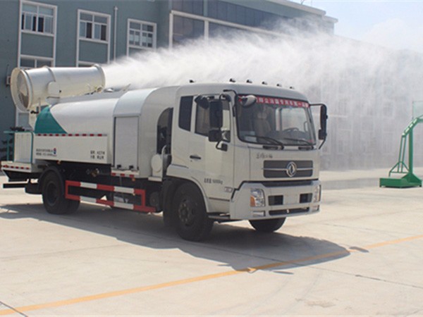 東風(fēng)天錦抑塵車，12噸圓罐30米-60米霧炮車